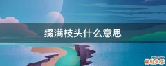 缀满枝头什么意思