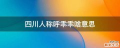 四川人称呼乖乖啥意思