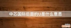 中芯国际后面的U是什么意思
