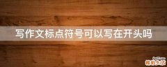 写作文标点符号可以写在开头吗