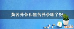 黄苦荞茶和黑苦荞茶哪个好