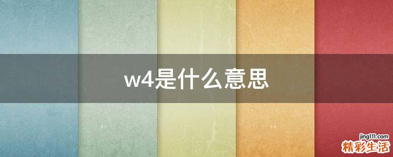 w4是什么意思