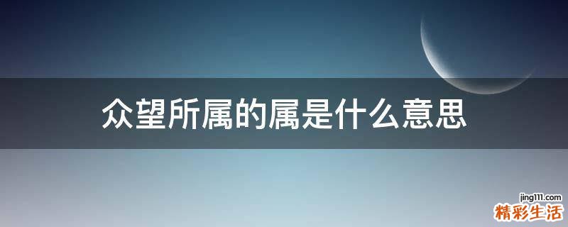 众望所属的属是什么意思