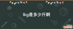 lkg是多少斤啊