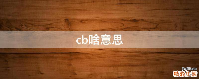 cb啥意思