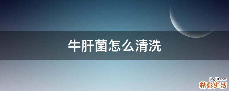 牛肝菌怎么清洗
