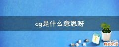cg是什么意思呀