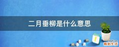 二月垂柳是什么意思