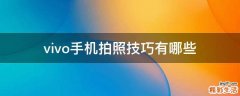 vivo手机拍照技巧有哪些