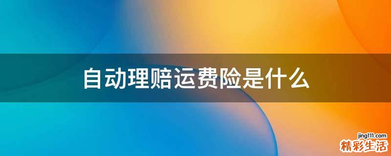自动理赔运费险是什么