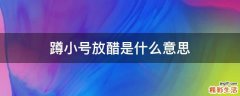 蹲小号放醋是什么意思