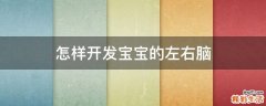 怎样开发宝宝的左右脑