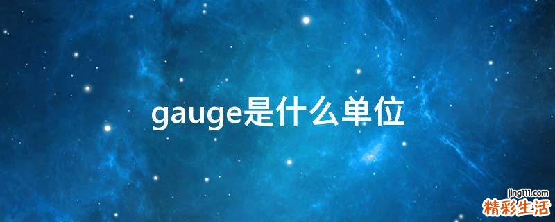 gauge是什么单位