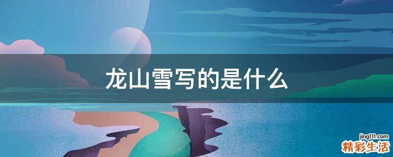 龙山雪写的是什么