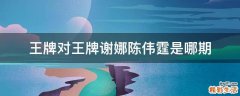 王牌对王牌谢娜陈伟霆是哪期