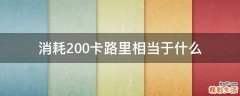 消耗200卡路里相当于什么