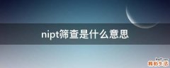 nipt筛查是什么意思