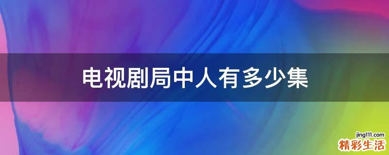 电视剧局中人有多少集