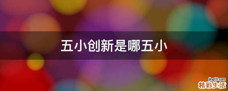 五小创新是哪五小