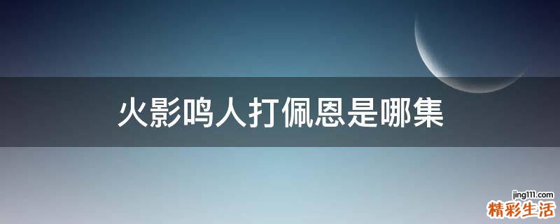 火影鸣人打佩恩是哪集