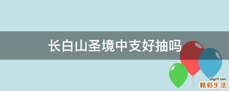 长白山圣境中支好抽吗