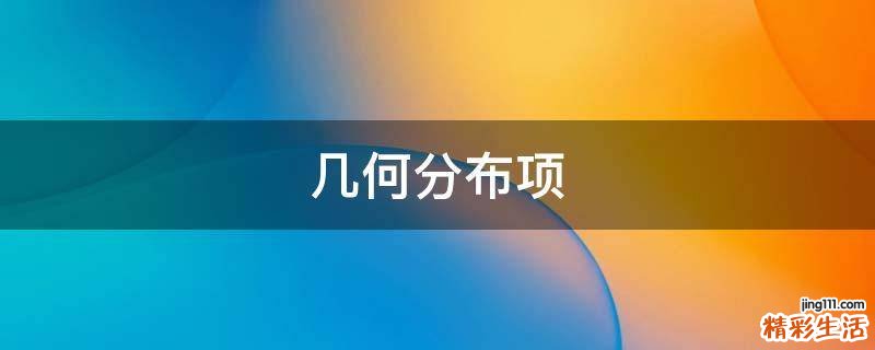 几何分布项