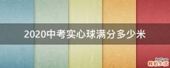 2020中考实心球满分多少米