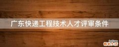 广东快递工程技术人才评审条件