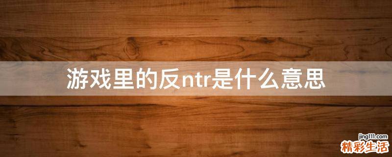 游戏里的反ntr是什么意思