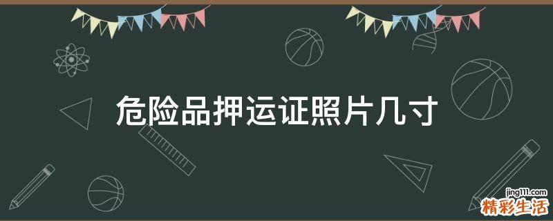 危险品押运证照片几寸