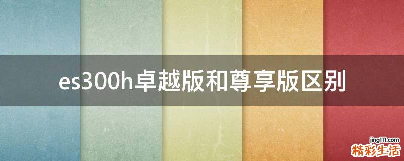 es300h卓越版和尊享版区别