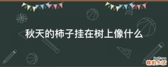秋天的柿子挂在树上像什么