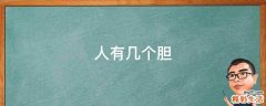 人有几个胆