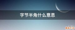字节半角什么意思