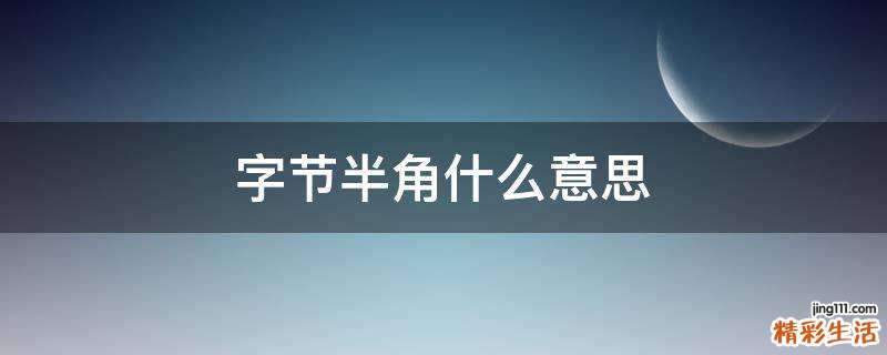 字节半角什么意思