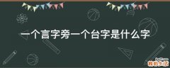 一个言字旁一个台字是什么字