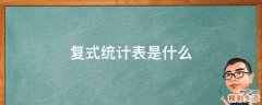 复式统计表是什么