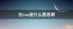 勿cue是什么意思啊
