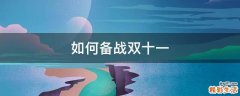 如何备战双十一