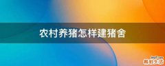 农村养猪怎样建猪舍
