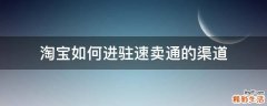 淘宝如何进驻速卖通的渠道