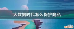 大数据时代怎么保护隐私