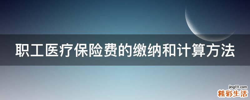 职工医疗保险费的缴纳和计算方法