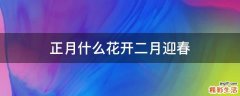 正月什么花开二月迎春