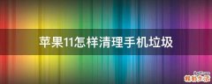 苹果11怎样清理手机垃圾