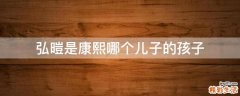 弘暟是康熙哪个儿子的孩子