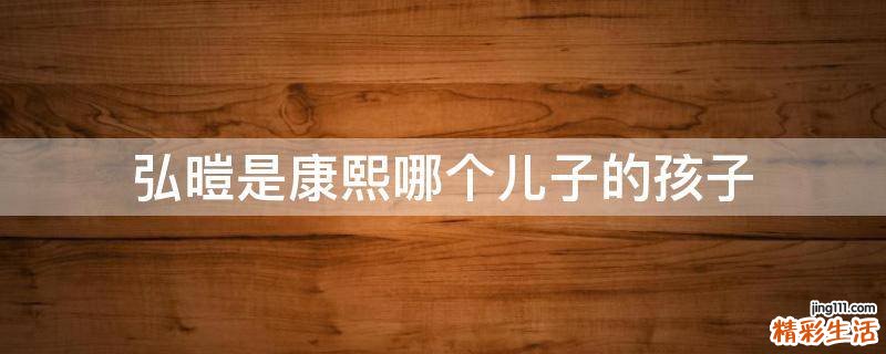 弘暟是康熙哪个儿子的孩子