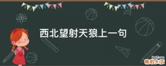 西北望射天狼上一句