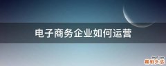 电子商务企业如何运营