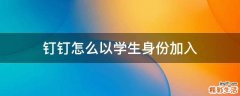 钉钉怎么以学生身份加入